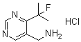 4-(1-氟-1-甲基乙基)-5-嘧啶甲胺盐酸盐分子结构 (CAS 1427195-20-7)