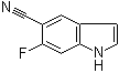 6-氟-1H-吲哚-5-甲腈分子结构 (CAS 1427358-21-1)