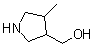 4-甲基-3-吡咯烷甲醇分子结构 (CAS 1427400-88-1)