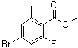 structure of CAS# 1427409-40-2, 4-Bromo-2-fluoro-6-methylbenzoic acid methyl ester