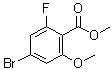 structure of CAS# 1427415-25-5, 4-溴-2-氟-6-甲氧基苯甲酸甲酯