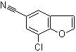 7-氯-5-苯并呋喃甲腈分子结构 (CAS 1427420-85-6)