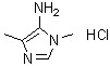 structure of CAS# 1427475-33-9, 1,4-二甲基-1H-咪唑-5-胺盐酸盐