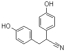 structure of CAS# 1428-67-7, 4-羟基-alpha-(4-羟基苯基)苯丙腈