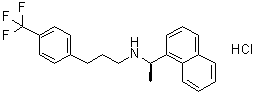 (alphaR)-alpha-Methyl-N-[3-[4-(trifluoromethyl)phenyl]propyl]-1-naphthalenemethanamine hydrochloride (1:1) molecular structure (CAS 1428118-39-1)