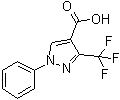 structure of CAS# 142818-01-7, 1-苯基-3-(三氟甲基)-1H-吡唑-4-羧酸