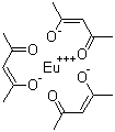 三(乙酰丙酮)铕分子结构 (CAS 14284-86-7)