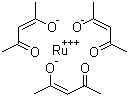 三(乙酰丙酮酸)钌(III)分子结构 (CAS 14284-93-6)