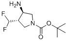 tert-Butyl trans-3-amino-4-(difluoromethyl)pyrrolidine-1-carboxylate molecular structure (CAS 1428776-51-5)