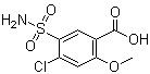 2-甲氧基-4-氯-5-氨磺酰基苯甲酸分子结构 (CAS 14293-50-6)