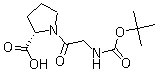 structure of CAS# 14296-92-5, N-[叔丁氧羰基]甘氨酰-L-脯氨酸