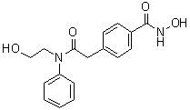 4-[(羟基氨基)羰基]-N-(2-羟基乙基)-N-苯基苯乙酰胺分子结构 (CAS 1429651-50-2)