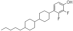 2,3-二氟-4-(4'-戊基[1,1'-联环己烷]-4-基)苯酚分子结构 (CAS 1429757-78-7)