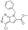 4-氯-7-(苯基甲基)-7H-吡咯并[2,3-d]嘧啶-6-羧酸甲酯分子结构 (CAS 1429879-71-9)