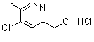 4-氯-2-(氯甲基)-3,5-二甲基吡啶盐酸盐分子结构 (CAS 143016-68-6)