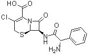 CAS 登录号：143059-69-2, [6R-[6alpha,7beta(S*)]]-7-[(氨基苯基乙酰基)氨基]-3-氯-8-氧代-5-硫杂-1-氮杂双环[4.2.0]辛-2-烯-2-羧酸