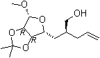 甲基 5,6-二脱氧-2,3-O-(异丙亚基)-6-(2-丙烯-1-基)-beta-D-别-呋喃庚糖苷分子结构 (CAS 1431134-88-1)