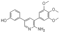 structure of CAS# 1431985-92-0, 3-[6-Amino-5-(3,4,5-trimethoxyphenyl)-3-pyridinyl]phenol