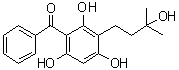 3-(3-羟基-3-甲基丁烷基)-2,4,6-三羟基二苯甲酮分子结构 (CAS 1432062-53-7)