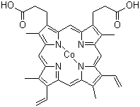 CAS # 14325-03-2, Cobalt protoporphyrin IX, Cobalt [7,12-diethenyl-3,8,13,17-tetramethyl-21H,23H-porphine-2,18-dipropanoic acid], Cobalt(II) protoporphyrin IX, NSC 267101