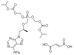 富马酸替诺福韦二吡呋酯 S型异构体分子结构 (CAS 1432630-26-6)