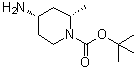 structure of CAS# 1434073-24-1, (2R,4R)-rel-4-氨基-2-甲基-1-哌啶羧酸叔丁酯