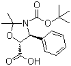 structure of CAS# 143527-70-2, (4S,5R)-2,2-二甲基-4-苯基-3-叔丁氧基羰基-3,5-氧氮杂环戊烷甲酸