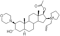 CAS # 143558-00-3, Rocuronium, 1-[(2beta,3alpha,5alpha,16beta,17beta)-17-(Acetyloxy)-3-hydroxy-2-(4-morpholinyl)androstan-16-yl]-1-(2-propenyl)pyrrolidinium