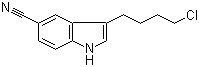 structure of CAS# 143612-79-7, 3-(4-Chlorobutyl)indole-5-carbonitrile