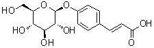 CAS 登录号：14364-05-7, 3-[4-(beta-D-吡喃葡萄糖基氧基)苯基]-2-丙烯酸