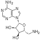 5'-脱氧-5'-氨基腺苷分子结构 (CAS 14365-44-7)