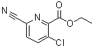 3-氯-6-氰基皮考林酸乙酯分子结构 (CAS 1436504-94-7)