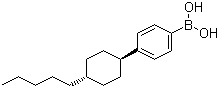 4-(反式-4-戊基环己基)苯硼酸分子结构 (CAS 143651-26-7)
