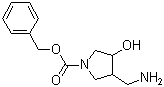 CAS # 143657-00-5, 3-(Aminomethyl)-4-hydroxy-1-pyrrolidinecarboxylic acid phenylmethyl ester