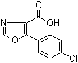 5-(4-氯苯基)恶唑-4-甲酸分子结构 (CAS 143659-14-7)
