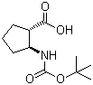 structure of CAS# 143679-80-5, (1S,2S)-2-[(叔丁氧羰基)氨基]环戊烷羧酸