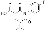 3-(4-氟苯基)-1,2,3,4-四氢-1-(1-甲基乙基)-2,4-二氧代-5-嘧啶羧酸分子结构 (CAS 1437323-26-6)