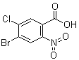 4-溴-5-氯-2-硝基苯甲酸分子结构 (CAS 1437795-19-1)