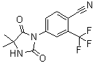 4-(4,4-二甲基-2,5-二氧代咪唑烷-1-基)-2-三氟甲基苯甲腈分子结构 (CAS 143782-20-1)
