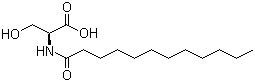 N-十二碳酰-L-丝氨酸分子结构 (CAS 14379-56-7)