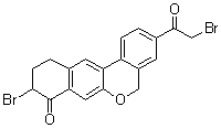 9-溴-3-(2-溴乙酰基)-10,11-二氢-5H-苯并[d]萘并[2,3-b]吡喃-8(9H)-酮分子结构 (CAS 1438383-89-1)
