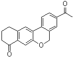 structure of CAS# 1438383-92-6, 3-Acetyl-10,11-dihydro-5H-dibenzo[c,g]chromen-8(9H)-one