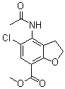 4-(乙酰基氨基)-5-氯-2,3-二氢苯并呋喃-7-羧酸甲酯分子结构 (CAS 143878-29-9)