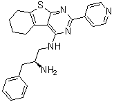 (2S)-3-Phenyl-N1-[5,6,7,8-tetrahydro-2-(4-pyridinyl)[1]benzothieno[2,3-d]pyrimidin-4-yl]-1,2-propanediamine molecular structure (CAS 1438881-19-6)