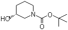 (S)-1-叔丁氧羰基-3-羟基哌啶分子结构 (CAS 143900-44-1)