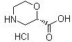 structure of CAS# 1439373-55-3, (2S)-2-Morpholinecarboxylic acid hydrochloride
