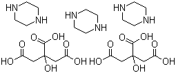 structure of CAS# 144-29-6, 哌嗪柠檬酸盐