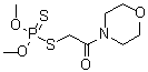 CAS # 144-41-2, Morphotox, 4-(Mercaptoacetyl)morpholine O,O-dimethyl phosphorodithioate, Ekatin F, Ekatin M, Morphothion, Morphotox, O,O-Dimethyl S-(morpholinocarbonylmethyl) phosphorodithioate