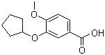 3-环戊基氧基-4-甲氧基苯甲酸分子结构 (CAS 144036-17-9)