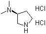 (S)-(-)-3-二甲基氨基吡咯烷二盐酸盐分子结构 (CAS 144043-20-9)